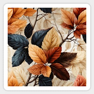 Autumn Leaves Pattern 10 Sticker